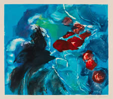 Monotype titled - Sea Garden