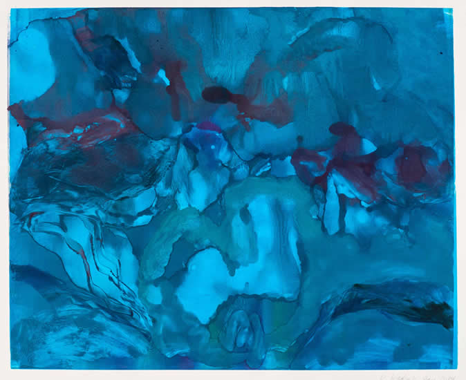 Monotype titled - Night Sea