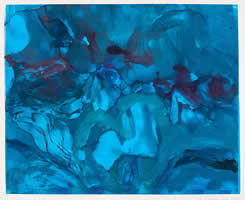 Monotype titled - Night Sea