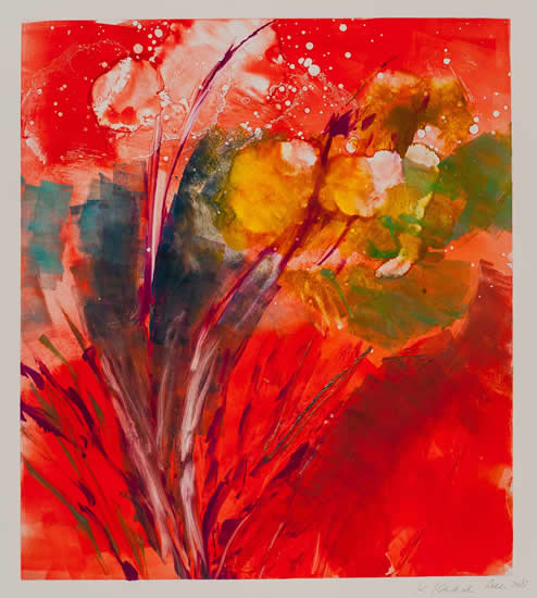 monotype titled - Wild Fire