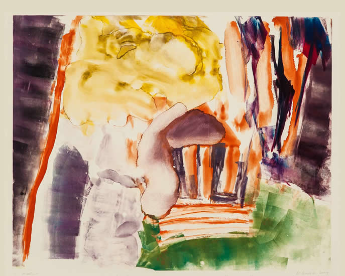 Monotype titled Temple, 2019