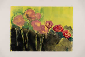 monotype titled Roses also link to Monotypes page