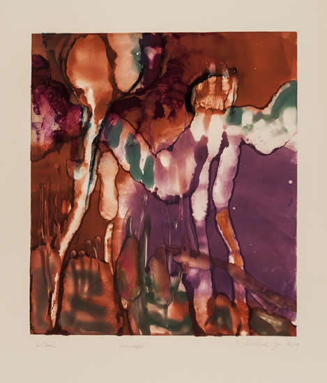 monotype titled Stems 2019